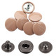 15mm 4-Part S Spring Press Studs with Colour Caps and Gunmetal Components - (10 Sets)